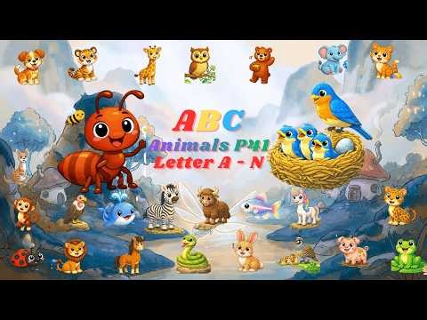 ABC Zoo Animals P42 A to N Loop | Nursery Rhyme for Kids | Kid TV 365