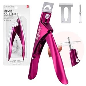 MelodySusie Acrylic Nail Clippers, Nail Clippers Cutters for Acrylic Nails Fake Nail Tips, Adjustable Stainless Nail Trimmer, Manicure Tool for Salon Home Nail Art, Plum