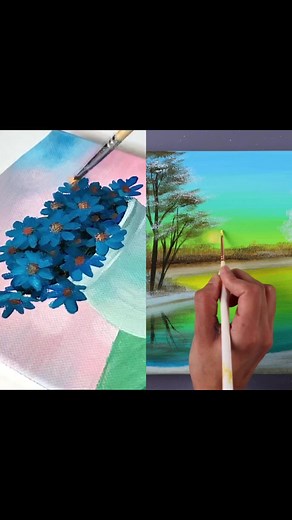 9.6K views · 112 reactions | Acrylic Painting Techniques on Reels | Facebook