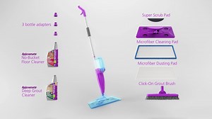 Rejuvenate’s Click n Clean Multi-Surface Spray Mop System combines the best cleaning products to make it easier and faster to clean your floors with little effort. Get yours today https://bit.ly/2DUeTiR | Rejuvenate