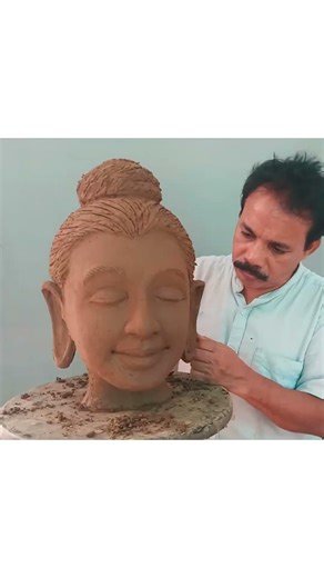 Buddha head making tutorial. Watch the full video on my channel.