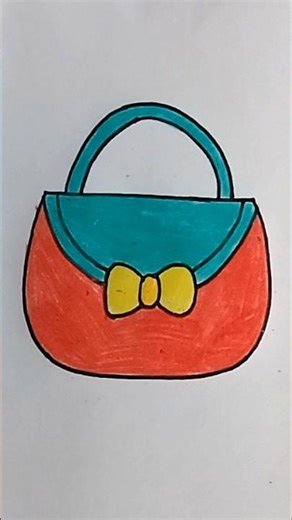 How to Draw a Handbag Easy For Kids👜 #shorts #handbag #easy #trending #drawing #art #viral #ytshorts