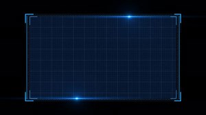 4K Hud Blue Technology Border Animation Element