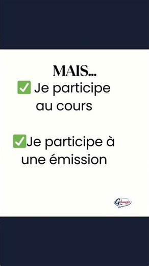 On dit participer à ou dans? #frenchlanguage