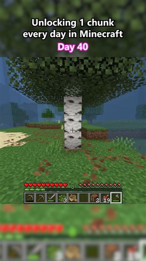 eeeeng on Instagram: "Unlocking 1 chunk every day in Minecraft | Day 40 mod : chunklock download : https://modrinth.com/datapack/chunklock #minecraft"