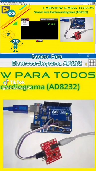 👉🏻 Sensor para electrocardiograma AD8232 con #LabVIEW y #Arduino 🫀👨🏻‍⚕️ Video completo en YouTube: https://youtu.be/rgDTKUhmkXs?si=1i3bIlQCoDutqGcV 👍🏻 #labviewparatodos #mecatronica #sensor #proyecto #ECG #biomedica #biomedicos #ad8232 #labviewparato2