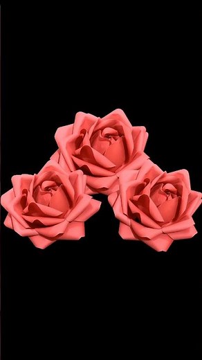 DIY Origami paper rose making | #shorts #craft #paperrose
