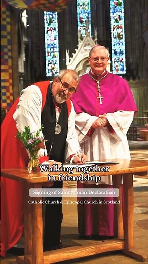 Bishop Mark Strange (Scottish Episcopal Church) & Archbishop Leo Cushley walk together in friendship