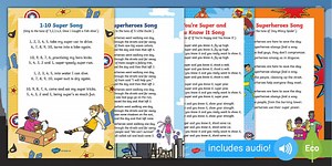 Superheroes Songs and Rhymes Resource Pack