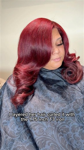 Cherry Red Color using no bleach 🍒 @matrix professional colors and products were used ✨ #haircolor