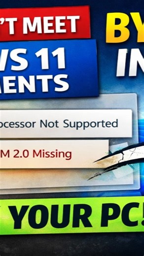 JR Gabriel on Instagram: "Upgrade to Windows 11 on Unsupported PC (TPM & CPU Bypass) Trying to upgrade from Windows 10 to Windows 11 but getting the error “This PC doesn’t meet Windows 11 system requirements”? Processor unsupported? TPM 2.0 missing? In this video, I show how to bypass the Windows 11 PC compatibility check and install Windows 11—no new hardware required. ⚠️ Works for unsupported CPUs and TPM errors ✅ Tested on older PCs & laptops 📌 Use at your own risk Like, subscribe ▶ https://