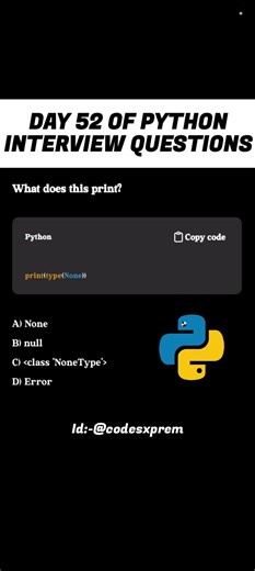 Day 52 | Python Interview prep | Tricky question #shorts #shortvideo #ytshorts #effectking #trending
