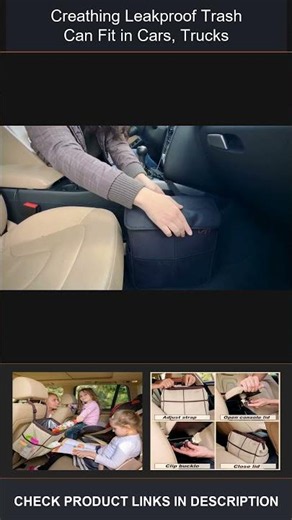 Creathing Leakproof Car Trash Can