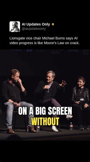 Lionsgate vice chair Michael Burns says AI video progress is like Moore's Law on crack.