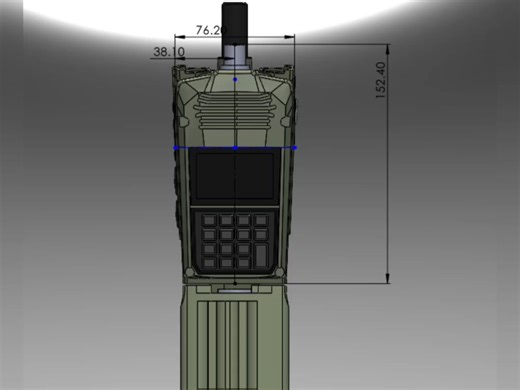 prc 163 2.0 3d打印模型尺寸展示