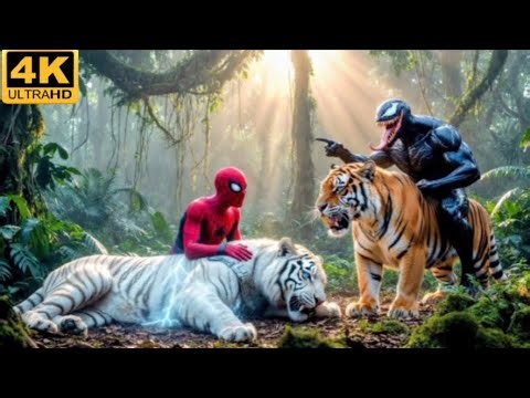 🐅🕷 SPIDER-MAN Wins the Epic Tiger Race in the Arena 🏁 | Venom vs Spider-Man 🔥 #spiderman #usa
