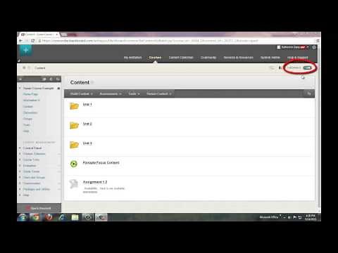 Edit Mode and View Course Content in Blackboard Learn