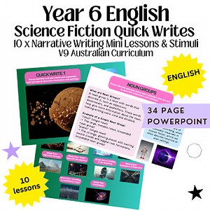V9 AC - Year 6 - English Science Fiction Quick Write Stimulus + Mini Lessons