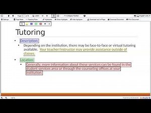 Using a Highlighter Tool to Take Notes