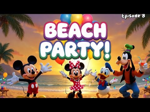 Mickey Mouse Beach Adventure Episode 8 | Sunset Beach Party with Mickey & Friends | Kids Cartoon