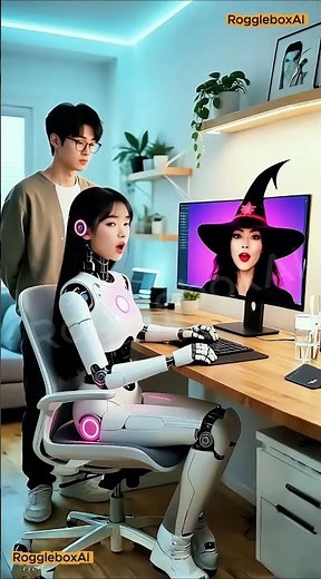 AI Woman Robot Breaks Computer Screen in Anger!