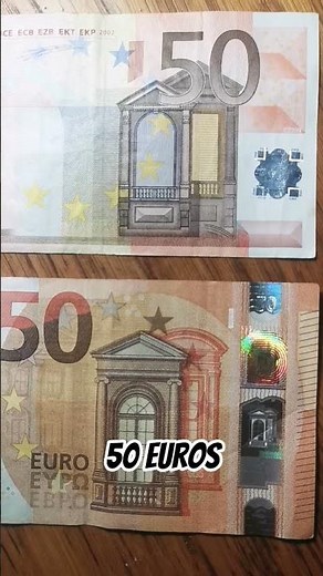 Billetes de 50 Euros. Comparación entre antiguo y nuevo. #money #cash #euro