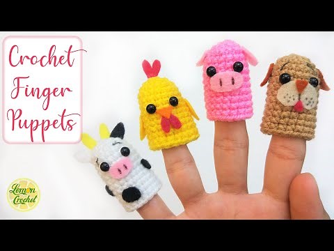 How to Cochet Finger Puppet | Crochet Tutorial for Beginners | Lemon Crochet🍋
