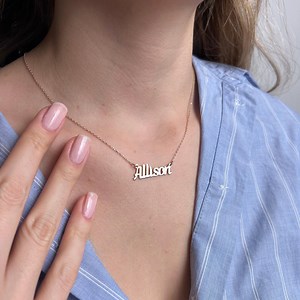 Custom Cursive Name Necklace, 14K Solid Gold or Sterling Silver - Etsy Canada