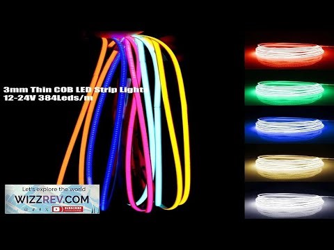 3mm Thin COB LED Strip Light 12 24V 384Leds m Fine Linear Flexible LED