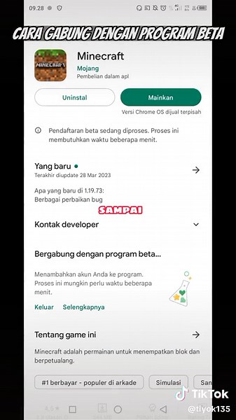 Cara Download Minecraft Versi Beta Lewat Play Store