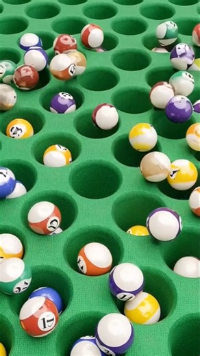 #husnarasiddiqui Colorful Chaos: The Great Pool Ball Avalanche!