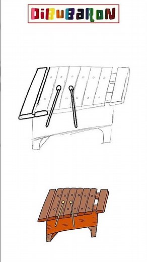 Dibujando una marimba Simbolo patrio de guatemala | Dibujos fáciles