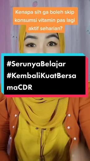 Yuk konsumsi CDR setiap hari agar tubuh tetap fit sepanjang hari @CDR Indonesia #KembaliKuatBersamaCDR #SerunyaBelajar #Populer #fyp #foryourpage