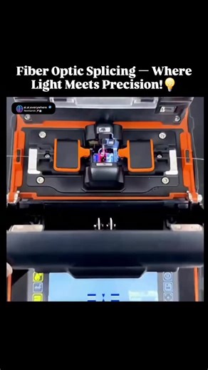 NextGenAI 🚀🤖 on Instagram: "Technicians use microscope-level precision and a tiny electric arc to melt two fiber ends into one flawless connection — letting data flow almost as if through a single, unbroken beam of light. 🌈💾 🎥 Credit: @signalfirefiberfusionsplicer #aiaieverywhere #FiberOptics #InternetBackbone #Technology #Engineering #Innovation #FutureTech #DataTransfer #LightSpeed #reels #viral #explorepage"
