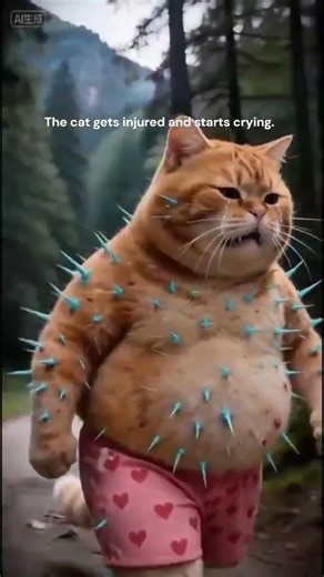 Hungry Cat Angry hedgehog fight 😱 Who Wins Crazy Battle? #catshorts