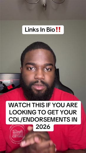 Getting your CDL in 2026 or your endorsements isn’t that difficult if you know the proper steps. #cdltraining #cdlschool #cdllife #cdldriver #cdl