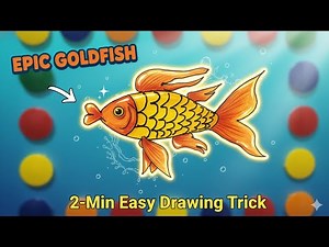 🔥How to Draw a Goldfish in 2 Minutes — Easy Step-by-Step Trick!