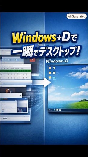 【ＰＣ時短ワザ】デスクトップを一瞬で表示する方法