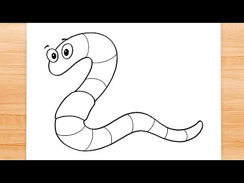 How to draw Earthworm