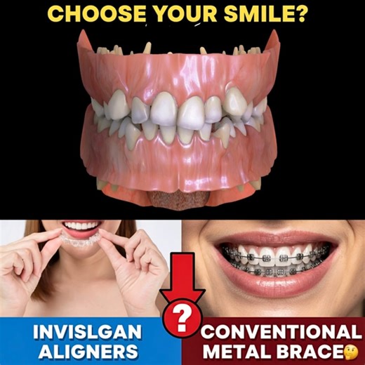 Braces Gone Wrong? Try Aligners🤔#invisalign #braces #aligners #teethstraightening