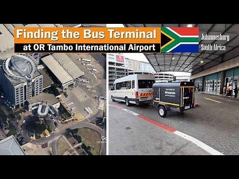 Finding the Bus Terminal at OR Tambo International Airport, Johannesburg, South Africa