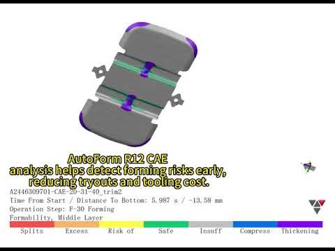 Metal Stamping CAE Analysis | AutoForm R12 Simulation for Flow, Deformation & Thinning