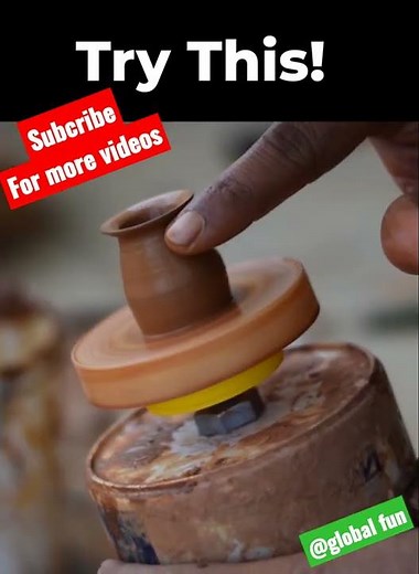 How to make mini pottery wheel at home