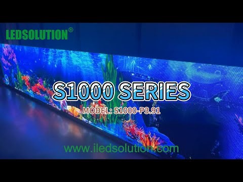 S1000 Series Outdoor LED Display P3.91 Slim Fixed Installation, 10m x 1m Screen with 1m x 1m Panels
