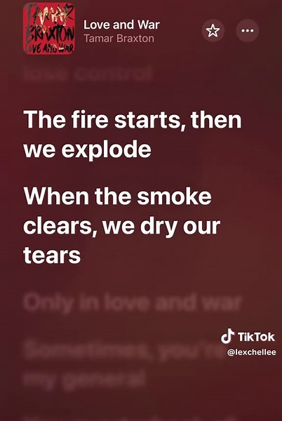 We stay on the front lines #loveandwar #tamarbraxton #lexchellee #lyricsvideo #applemusic @Tamar Braxton