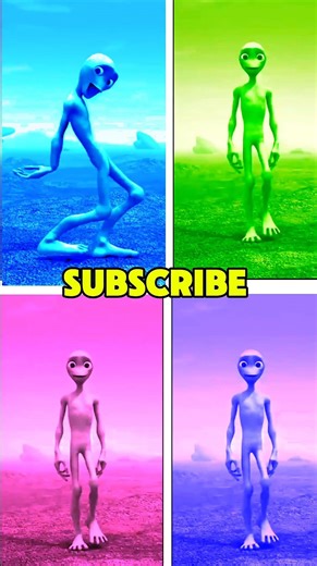 Alien blue vs Alien green Alien dance