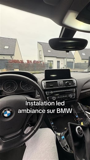 Instalation led ambiance sur BMW série 1 f20 🚗 #voiture #pourtoi #fyp #ledambiance #serie1