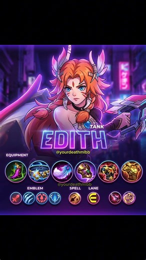 Edith Full Build 2026 🔥 Best Tank Build + Insane Damage Guide | MLBB