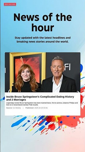 Breaking News: Inside Bruce Springsteen's Complicated Dating History and 2 Marriages #Actress