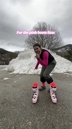 Skiing in Style with My Pink Ski Boots